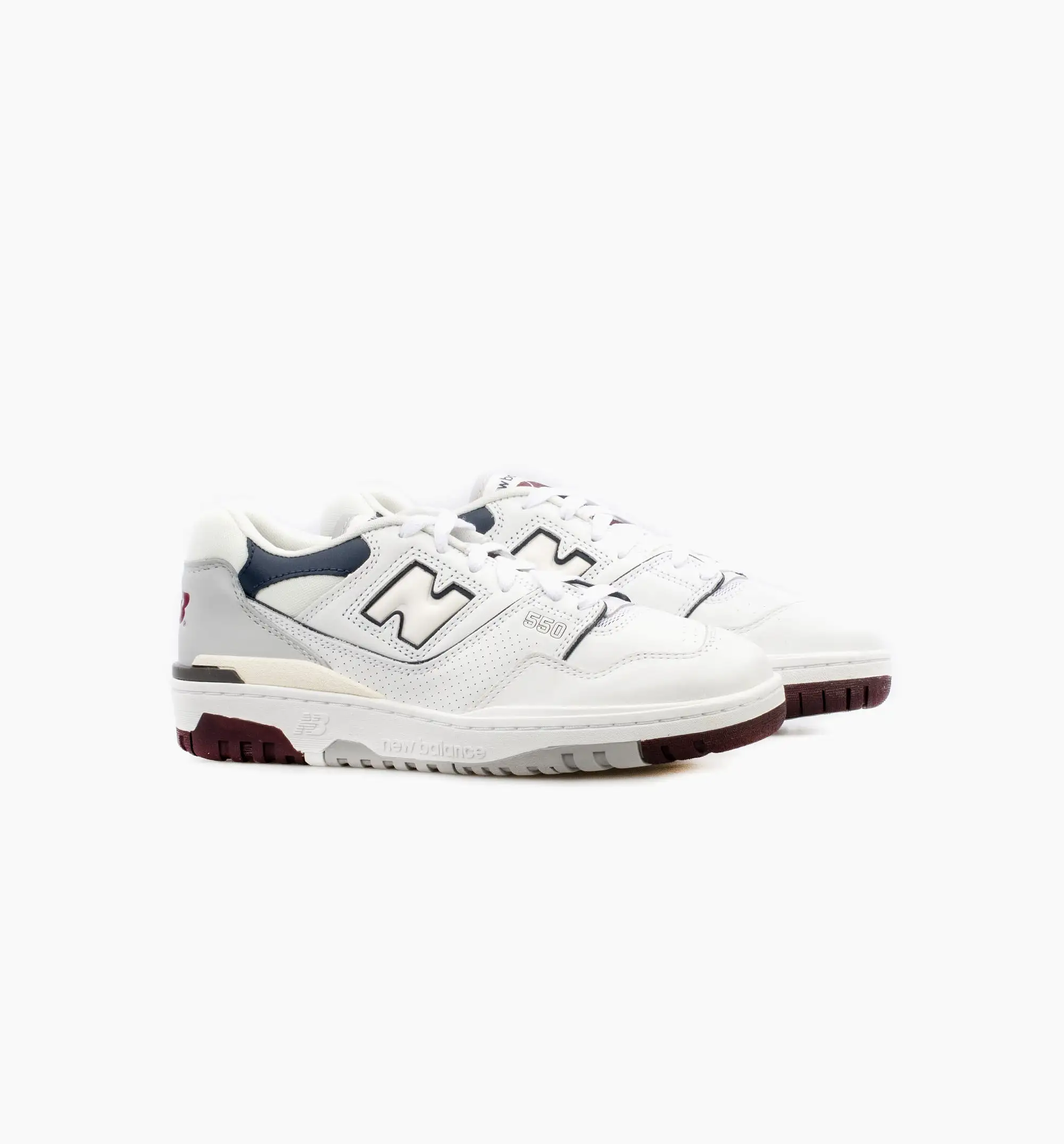 550 Maroon Navy Mens Lifestyle Shoe - White/Navy Blue