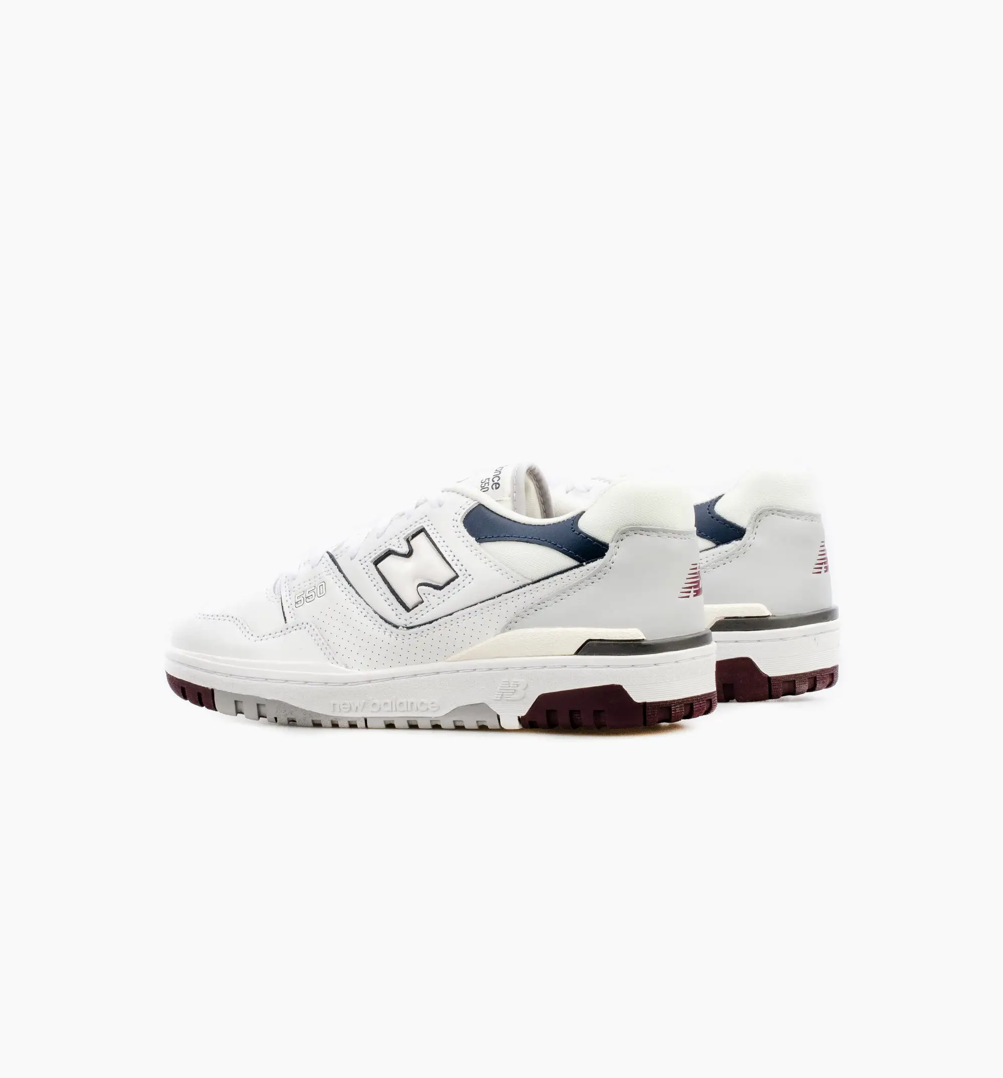 550 Maroon Navy Mens Lifestyle Shoe - White/Navy Blue