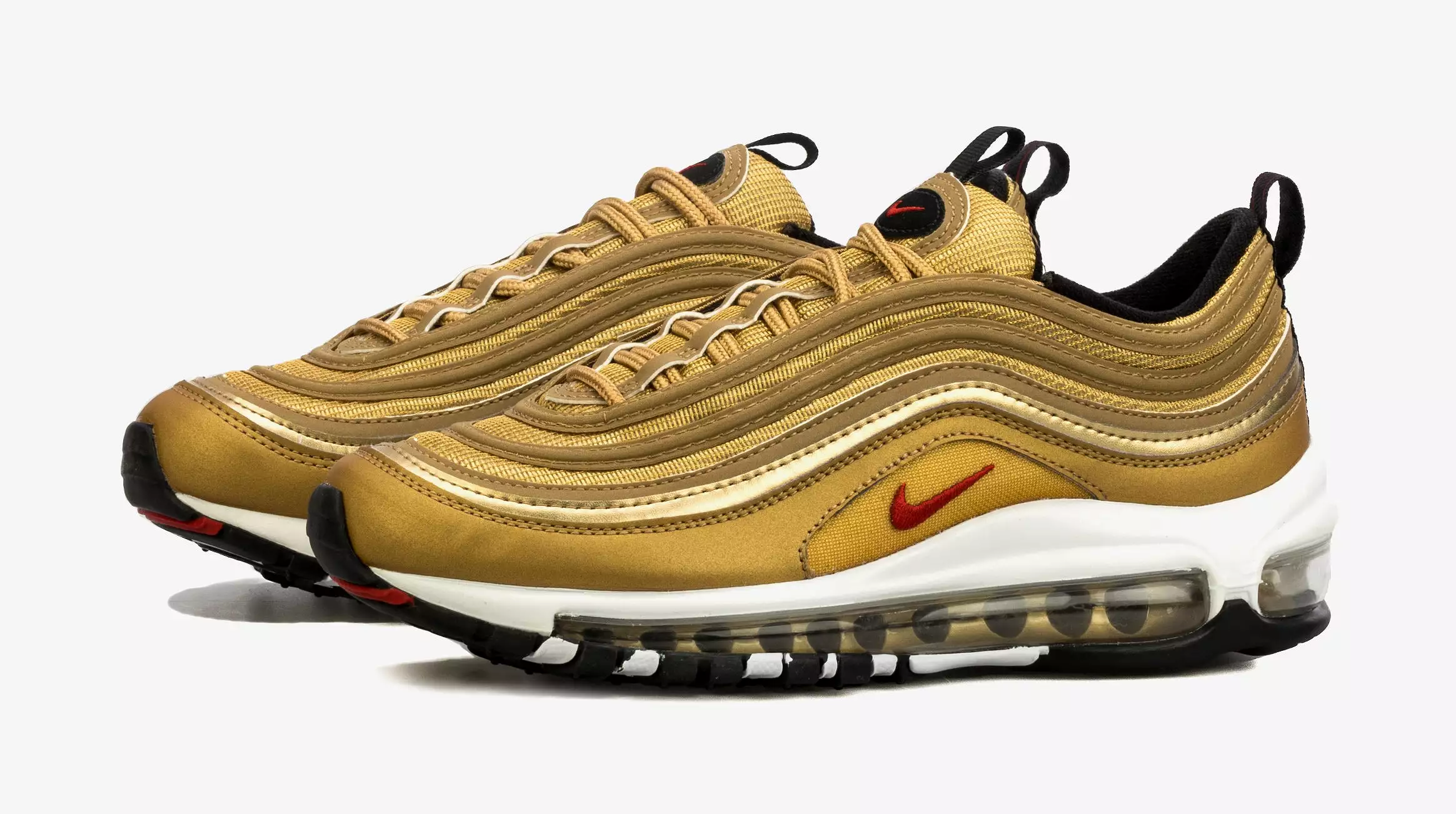 Air Max 97 Gold Bullet Grade School Lifestyle Shoes (Gold)