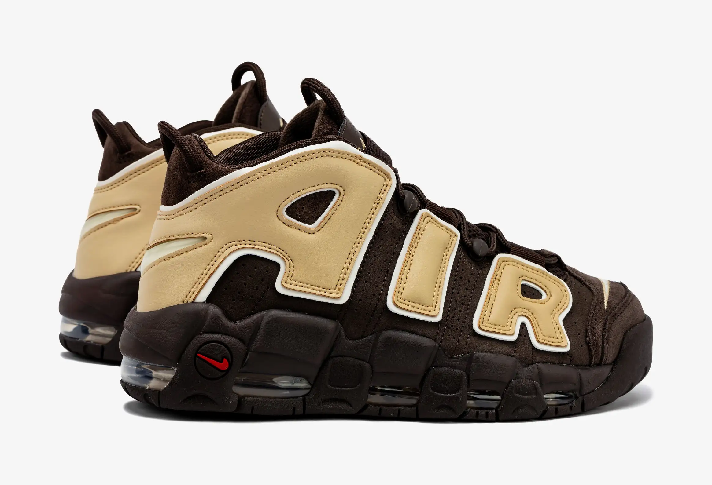 Air More Uptempo Baroque Brown Mens Lifestyle Shoes ( Baroque Brown/Sesame/Pale Ivory)