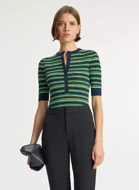 A.L.C - Fisher Top - Navy/Green Multi