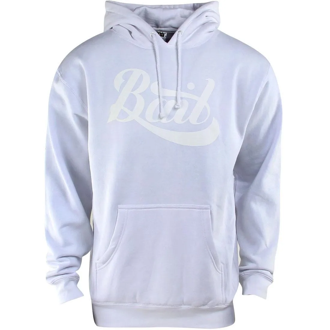 BAIT Script Logo Pullover Hoody (white / white)