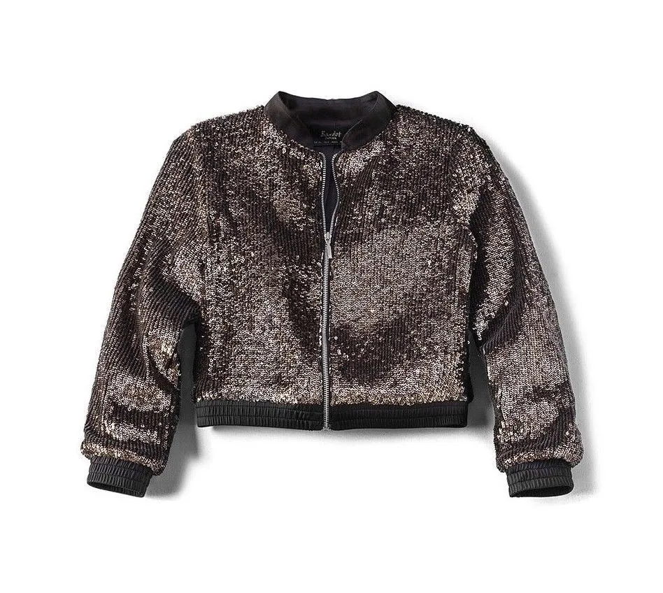 BARDOT JUNIOR GIRLS GOLD SEQUIN JACKET 3 YEARS