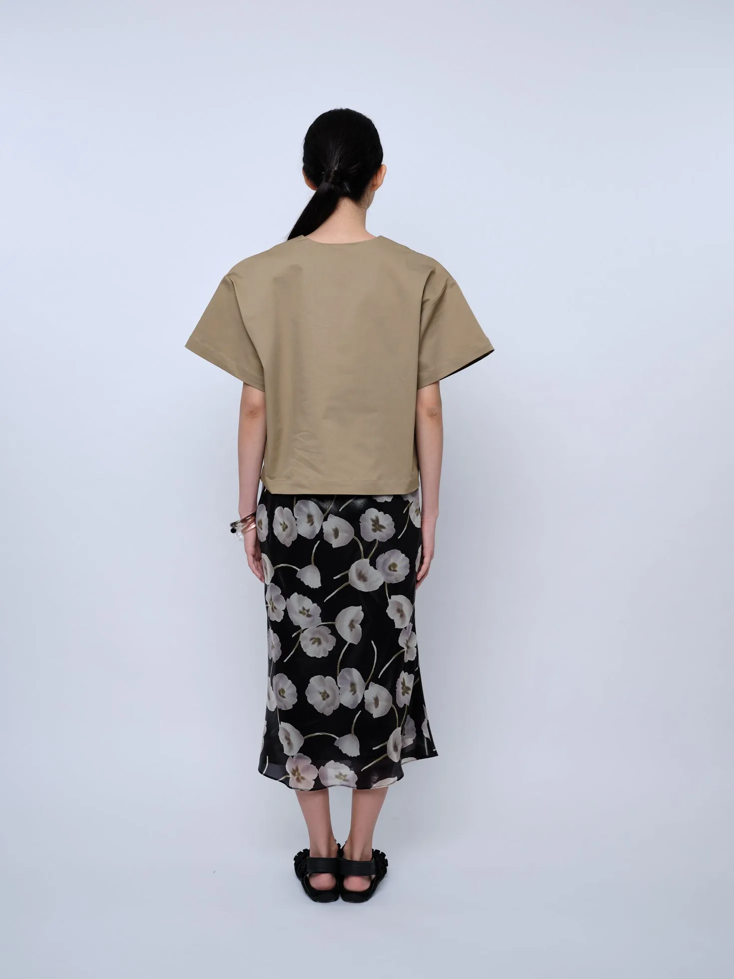 Bell-Shaped Top in Khaki