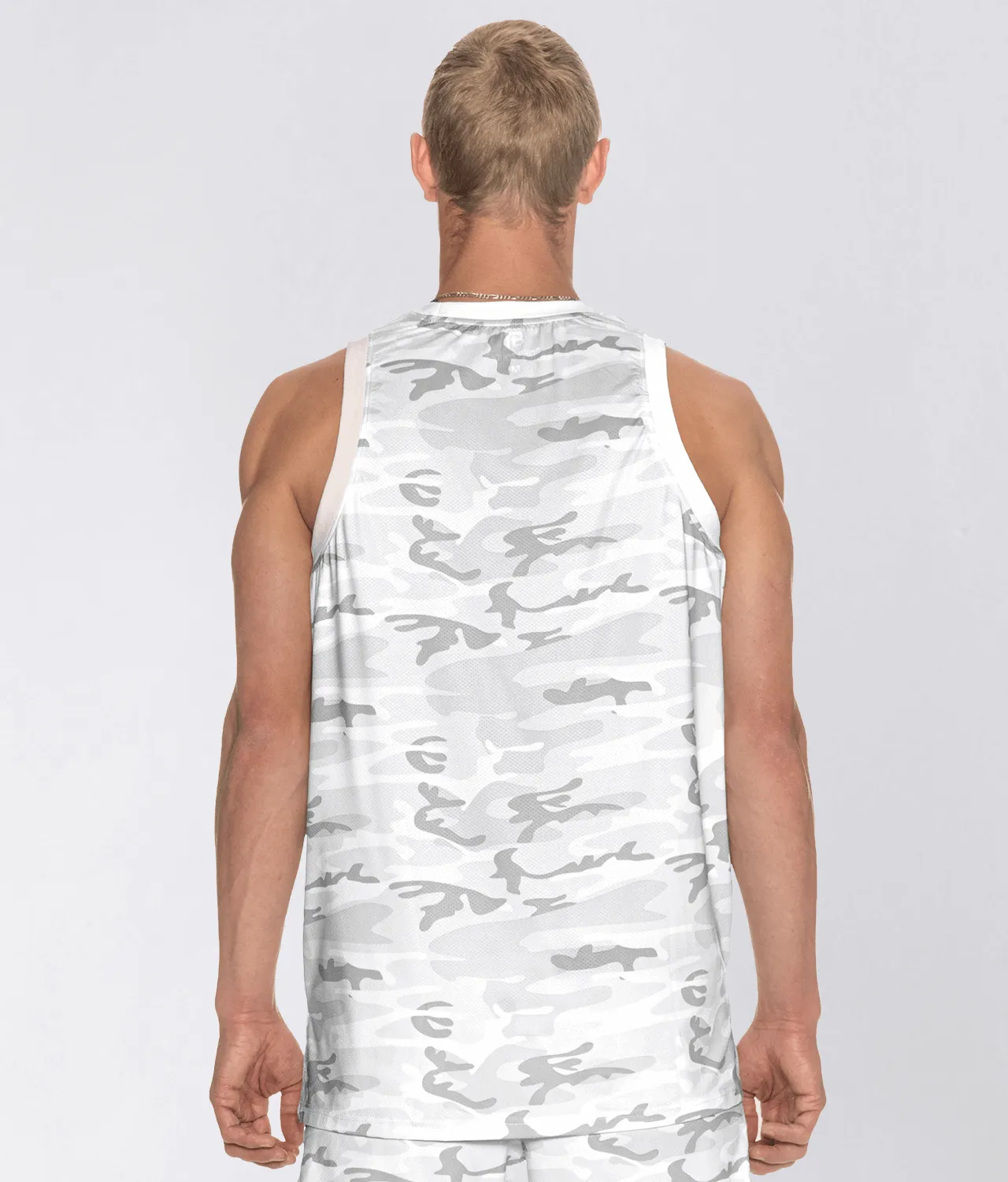 Born Tough Air Pro Bodybuilding Tank Top for Men White Camo