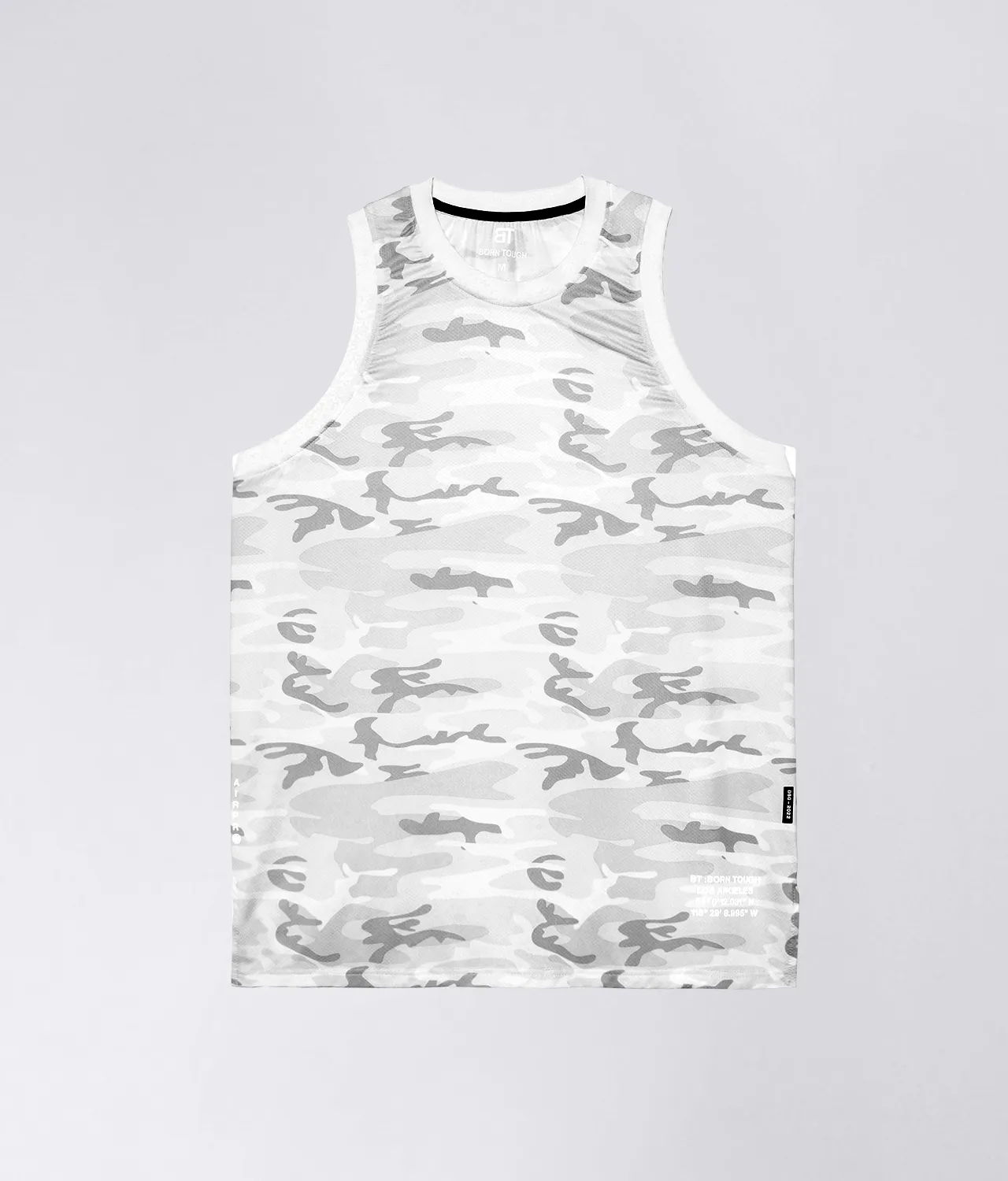 Born Tough Air Pro Bodybuilding Tank Top for Men White Camo