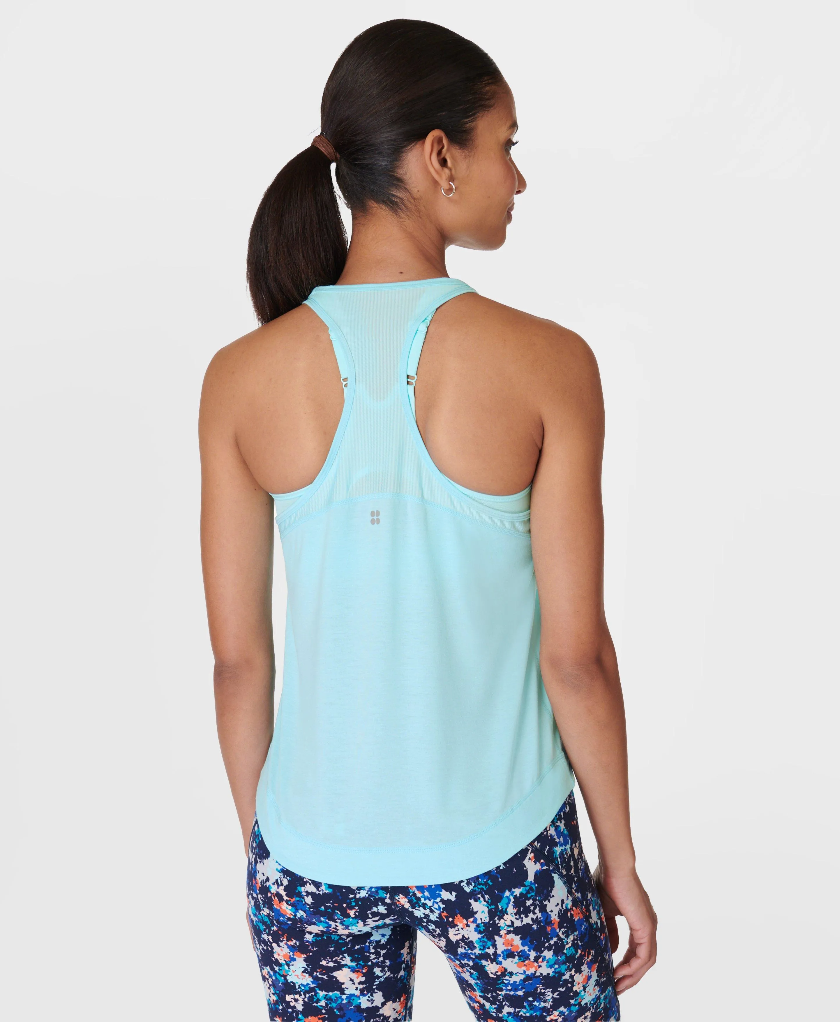 Breathe Easy Run Tank Top Sb9123 Aqua-Pop-Blue