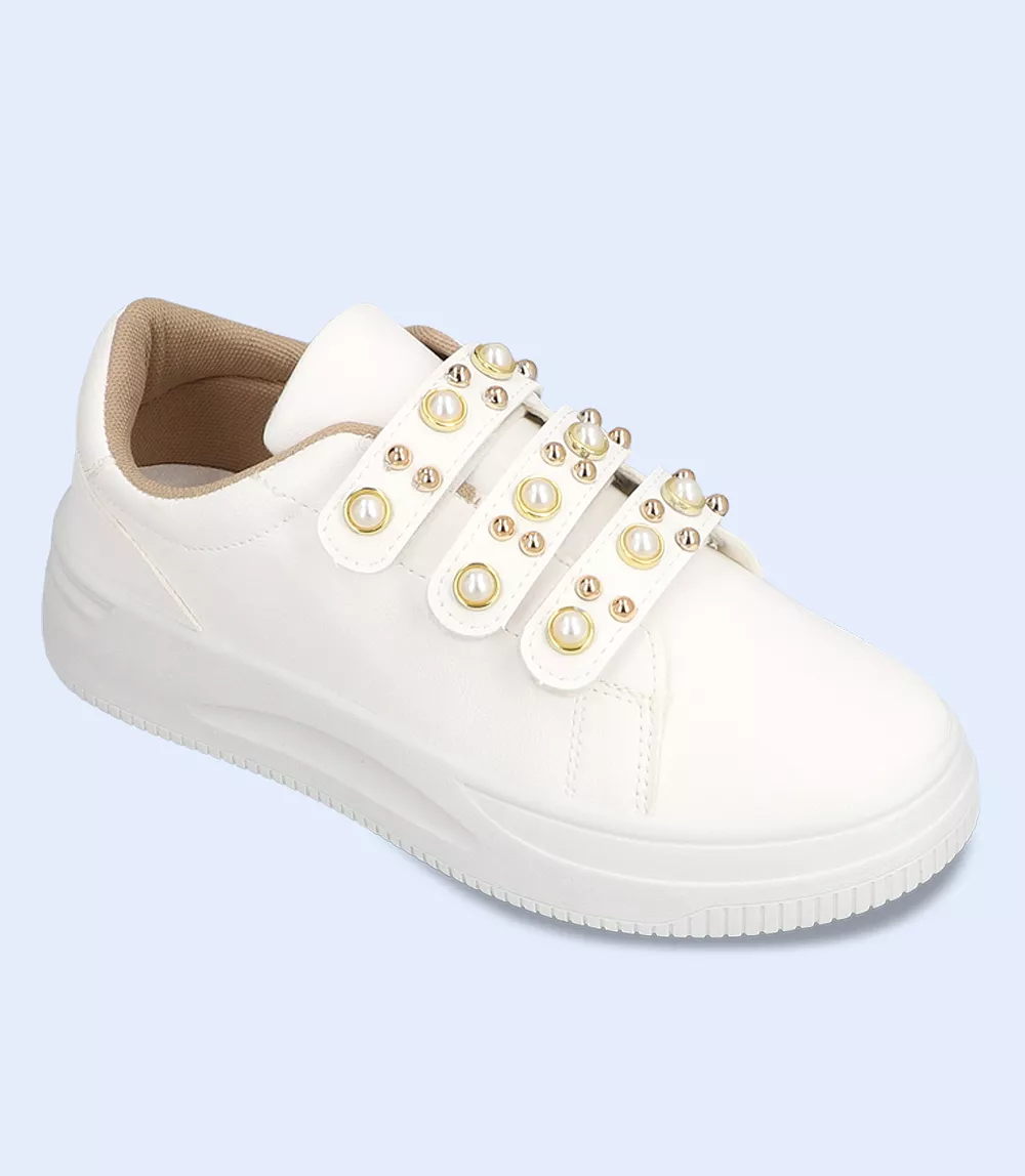 BW8256-WHITE-Women Sports Shoes