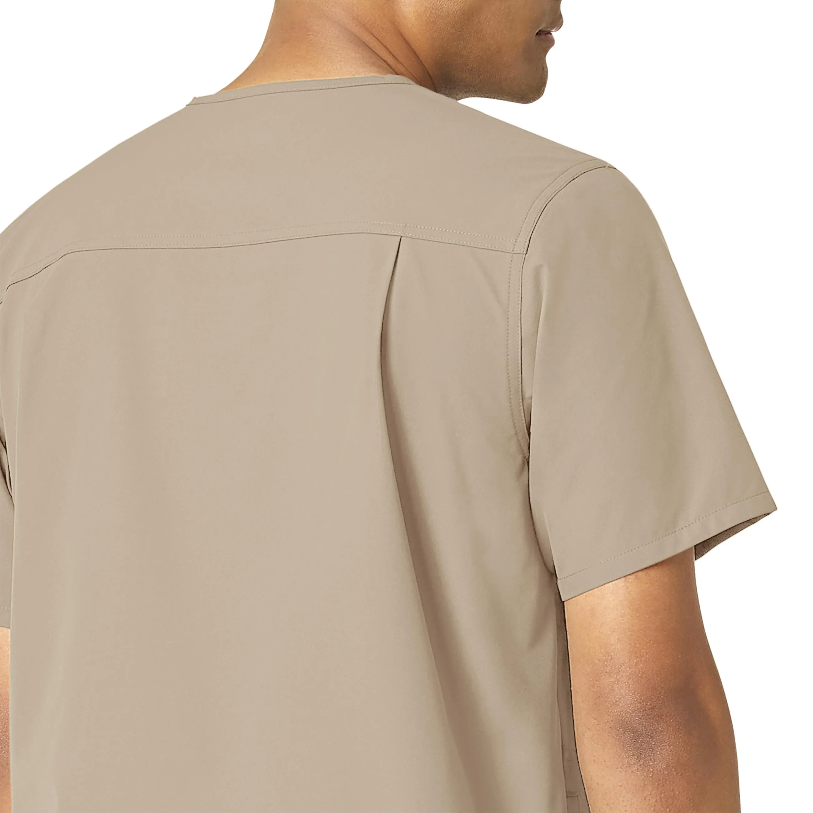 Carhartt Force Essentials Men's V-Neck Shirttail Scrub Top - Khaki