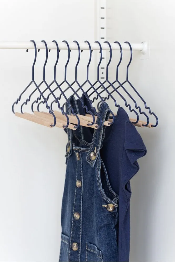 Childrens Top Hangers - Set of 10 in Navy    