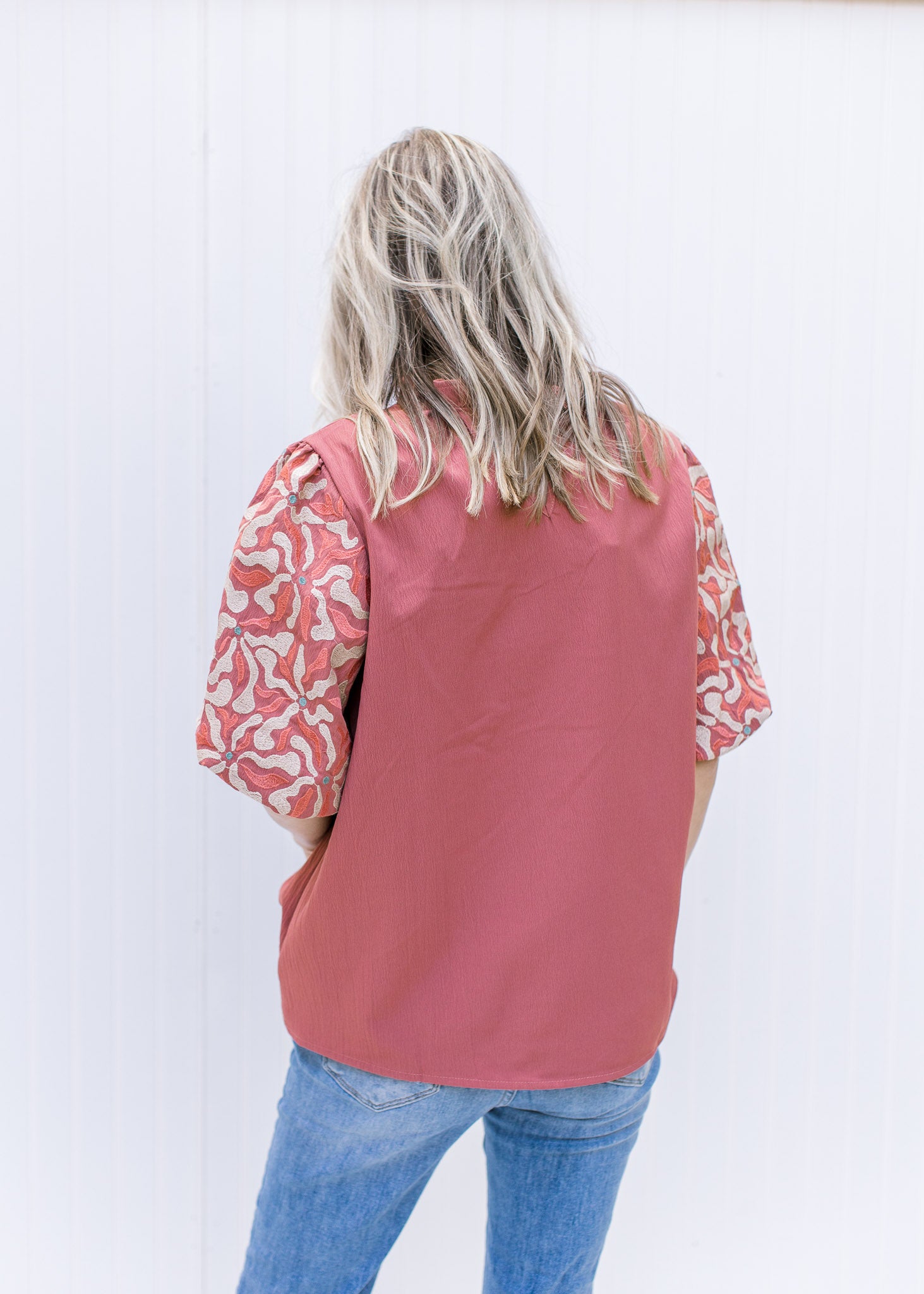 Cinnamon Sleeve Detail Top