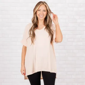 Comfy Travels Top, Light Peach