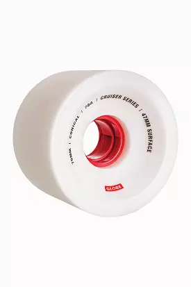 Conical Cruiser Skateboard Wheel 70mm - White/Red