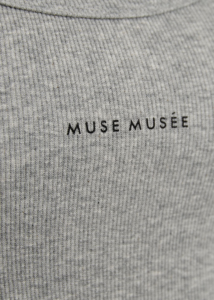 Copenhagen Muse Siv Top - Light Grey Melange