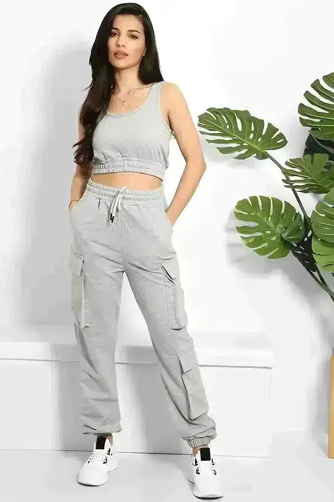 Crop Top and Utility Cargo Pants Set