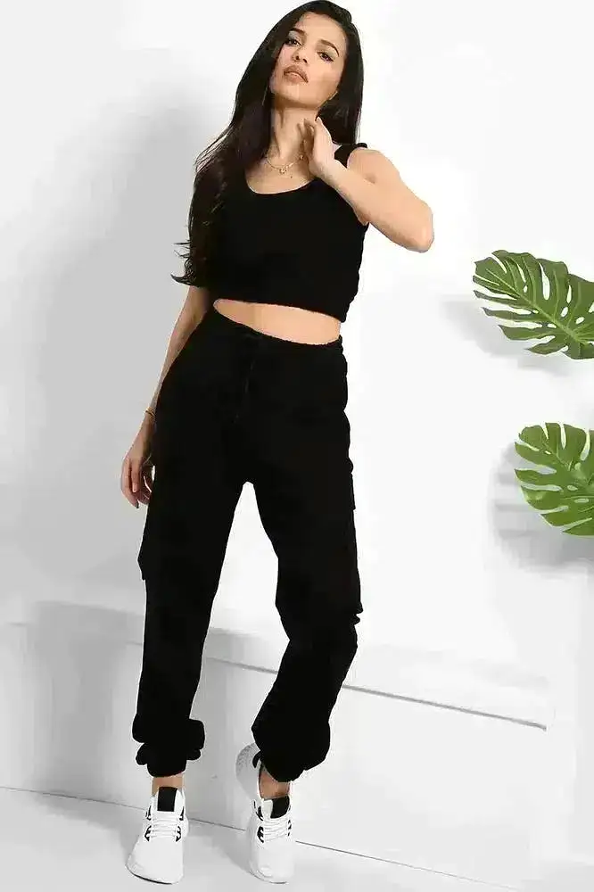 Crop Top and Utility Cargo Pants Set