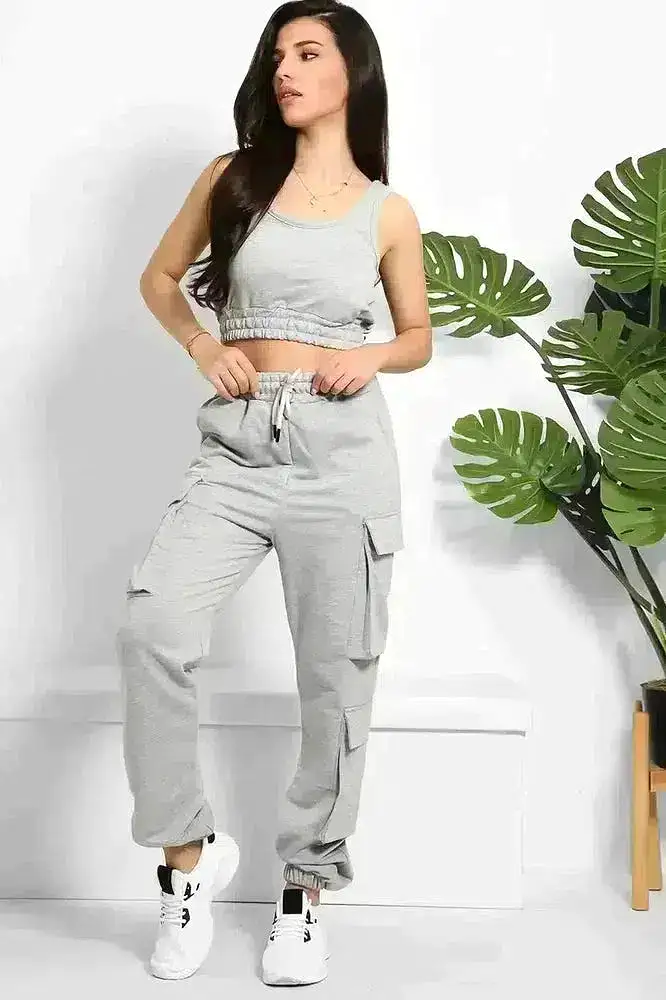 Crop Top and Utility Cargo Pants Set