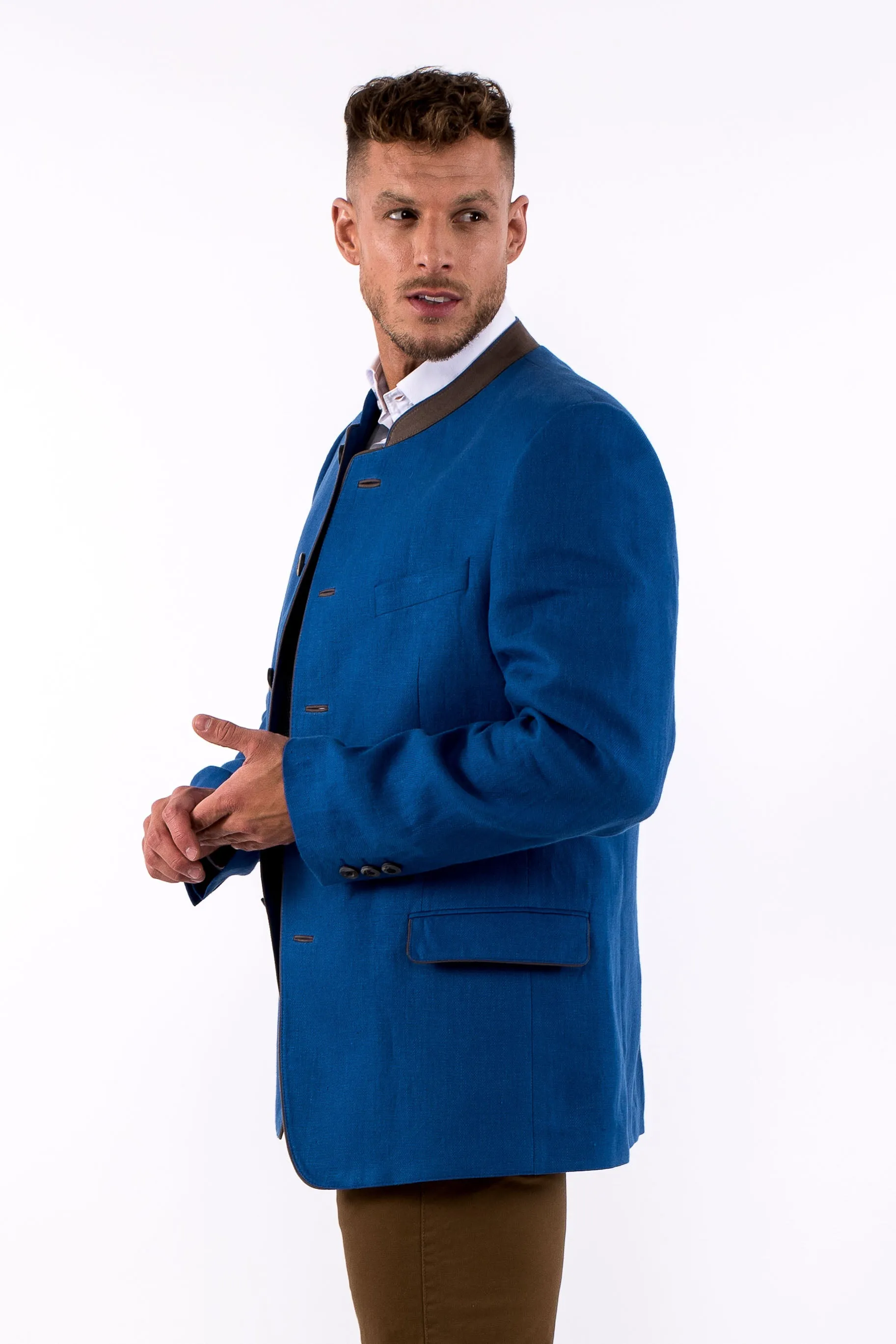 Edward - Blue Linen Jacket