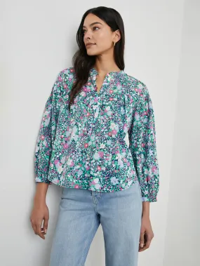 Ellison Top - Navy Leilani Floral