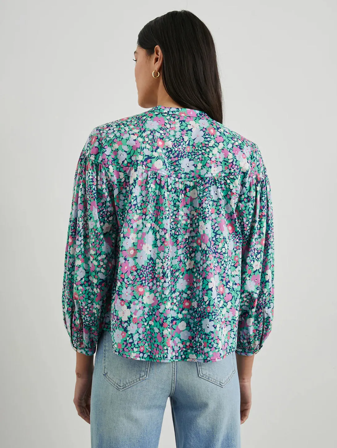 Ellison Top - Navy Leilani Floral