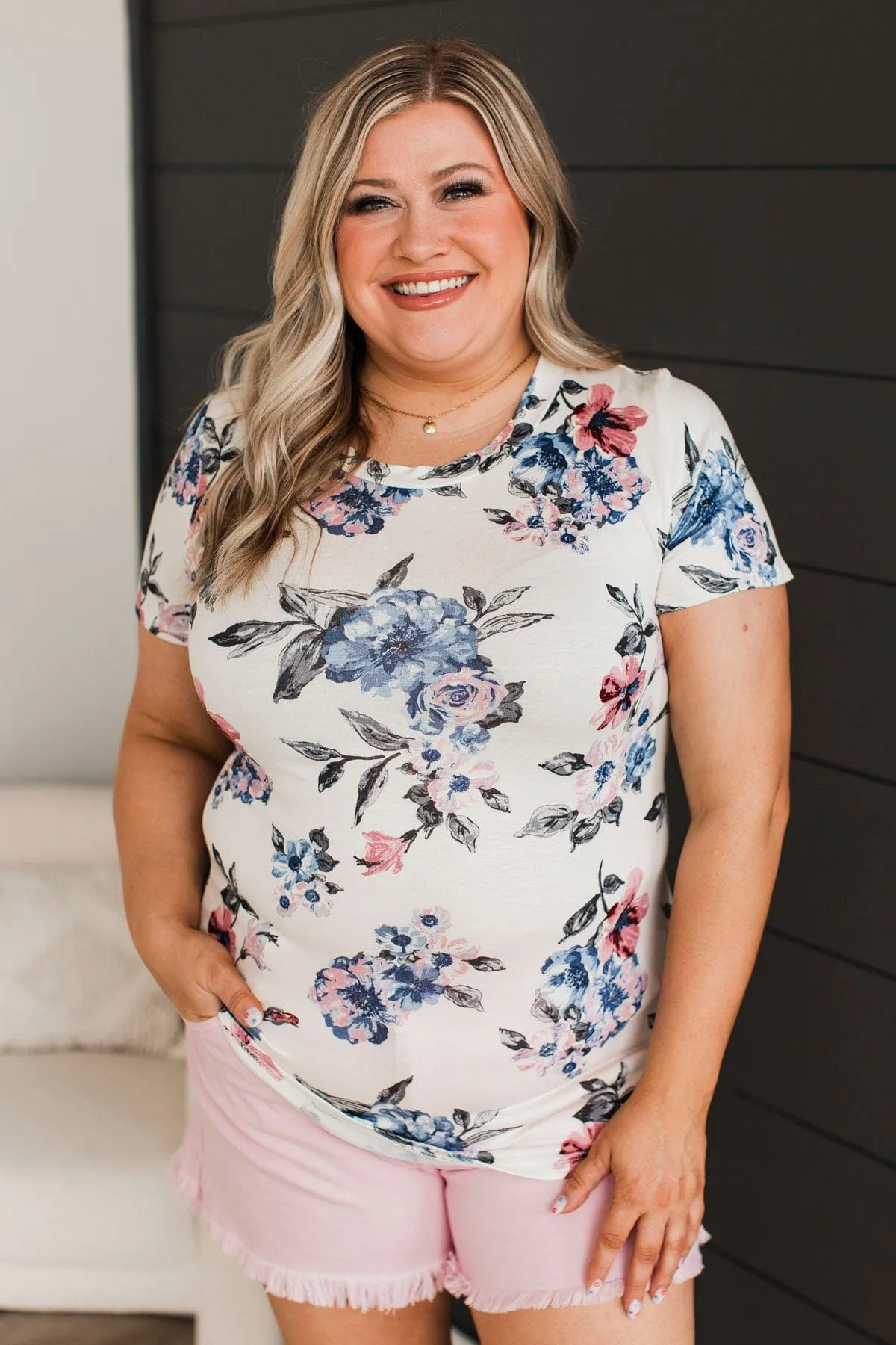 Feel It In The Air Floral Top- Ivory