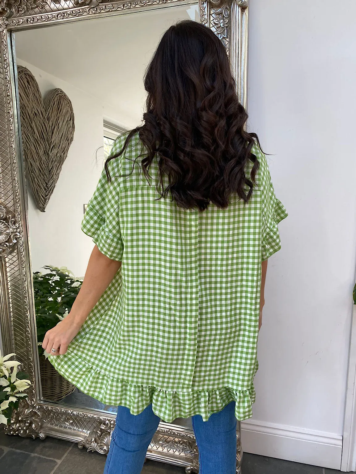 Frill Detail Gingham Top Grace