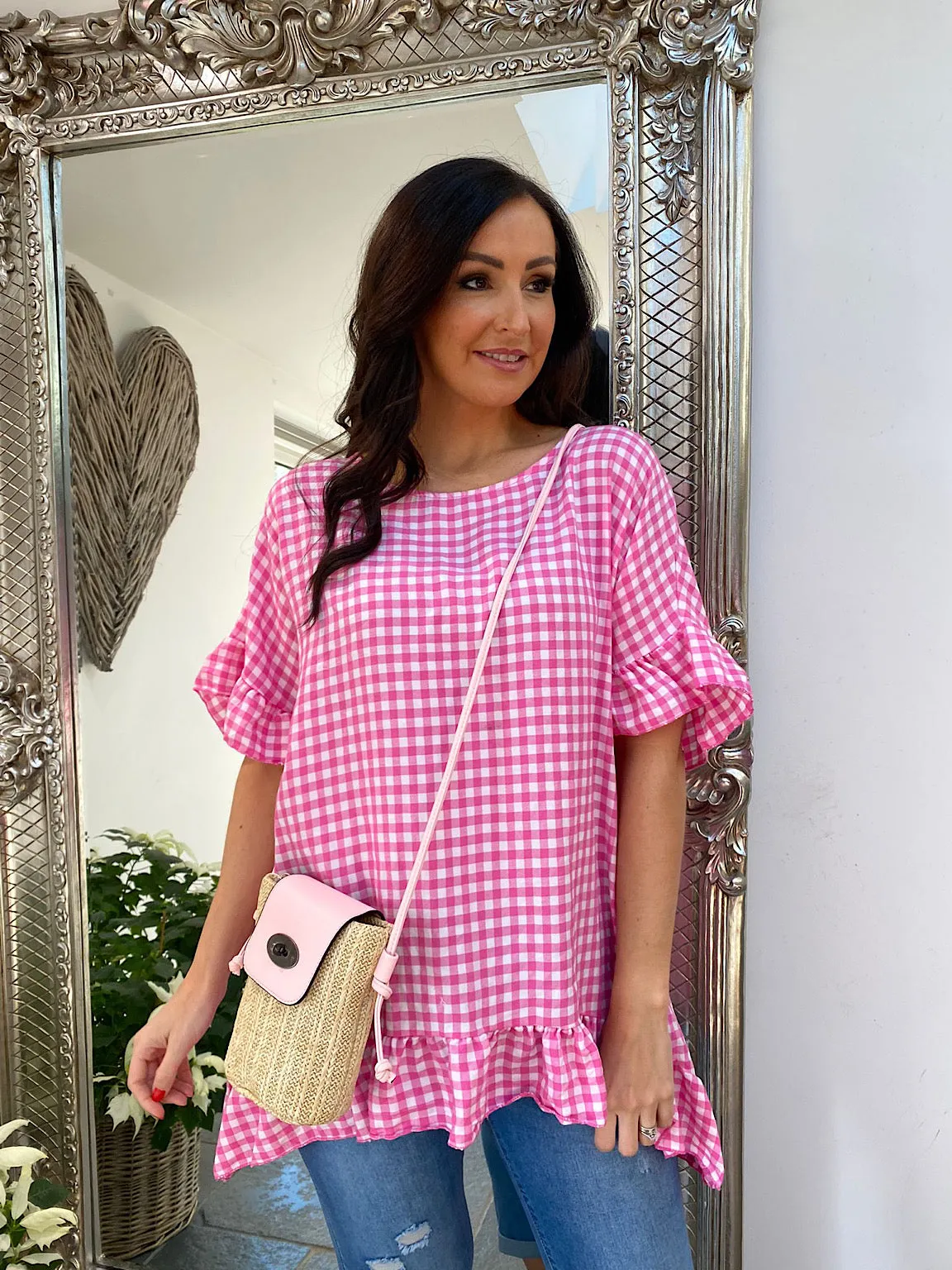 Frill Detail Gingham Top Grace