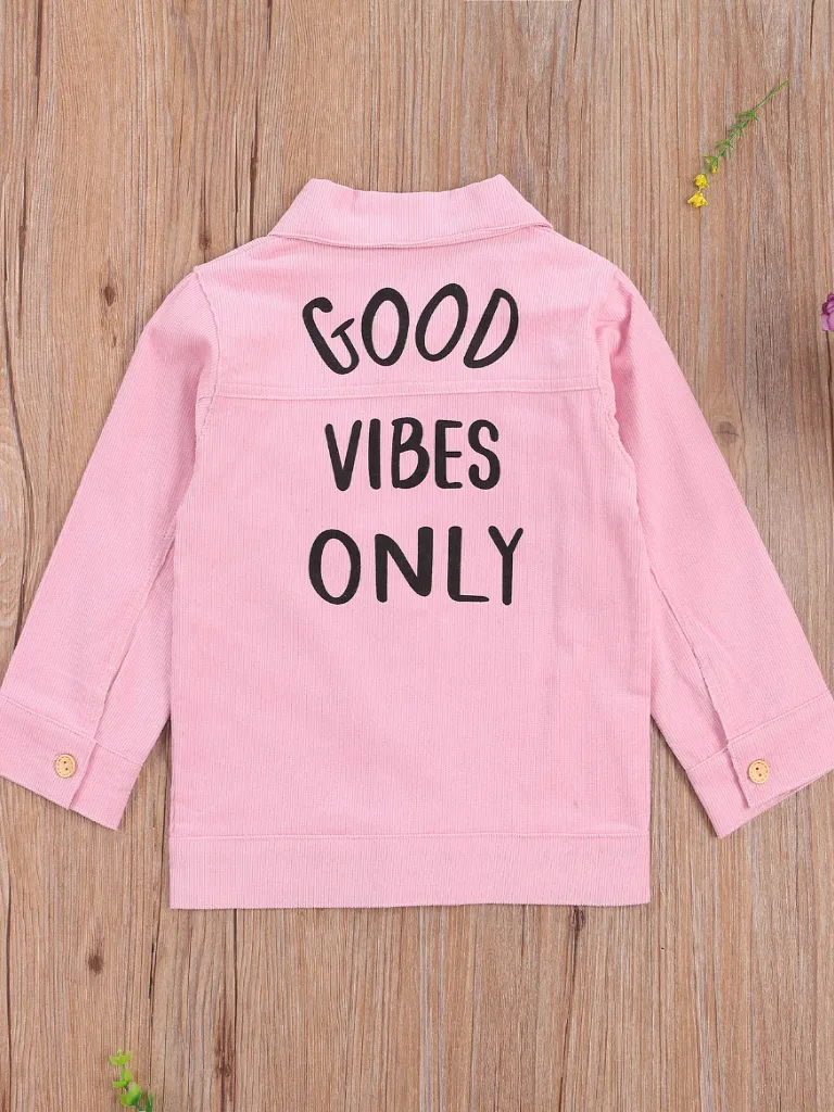 Good Vibes Only Corduroy Jacket