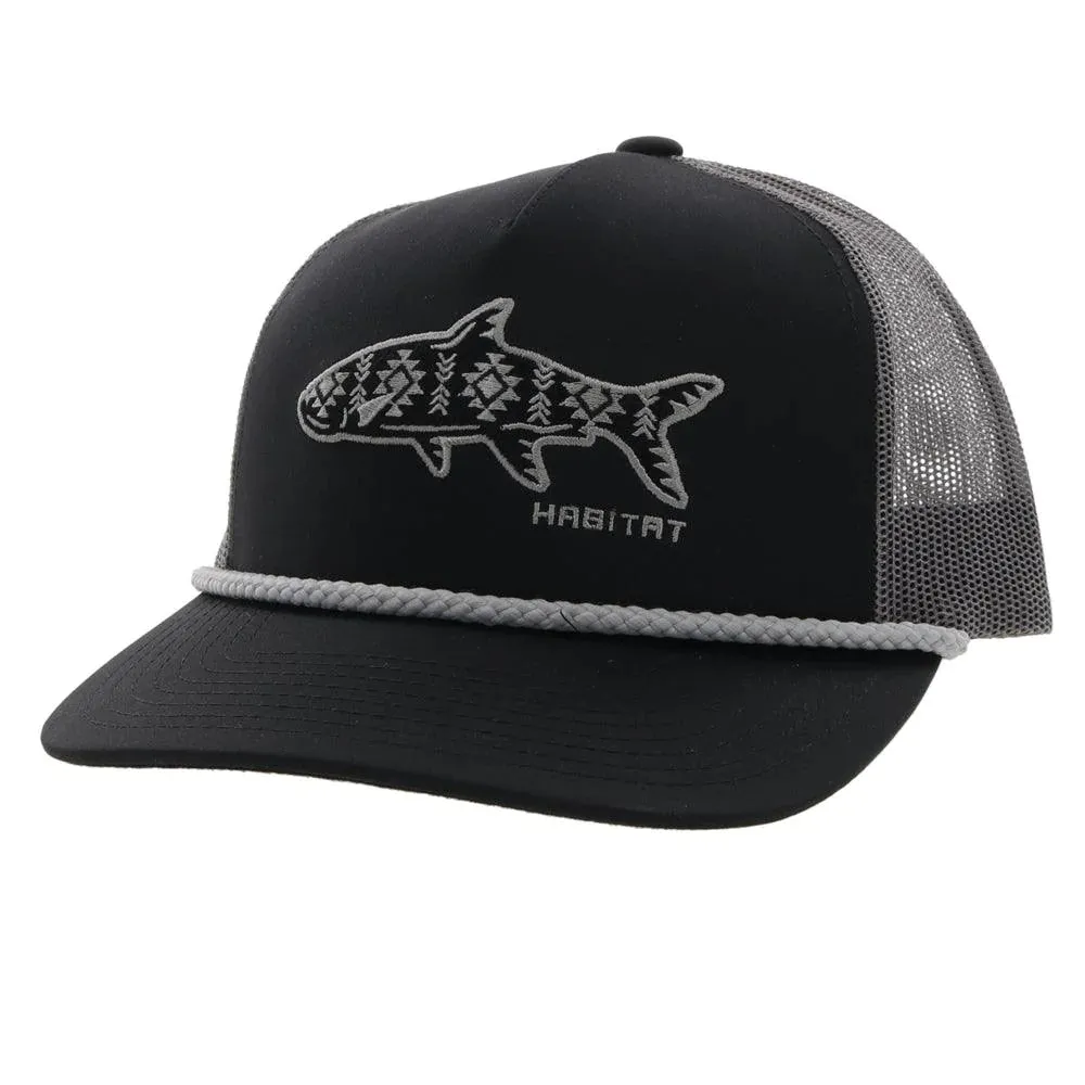 HOOEY HABITAT BLACK/CHARCOAL HAT