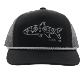 HOOEY HABITAT BLACK/CHARCOAL HAT