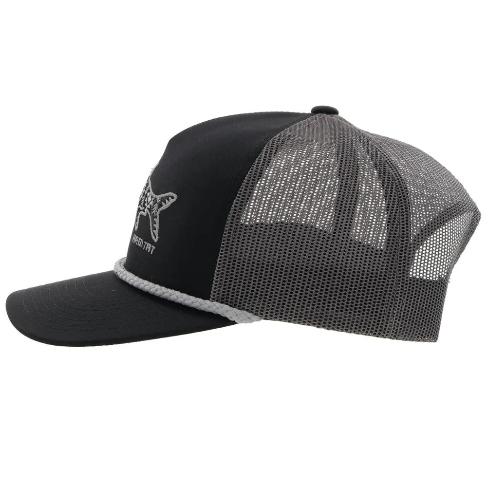 HOOEY HABITAT BLACK/CHARCOAL HAT