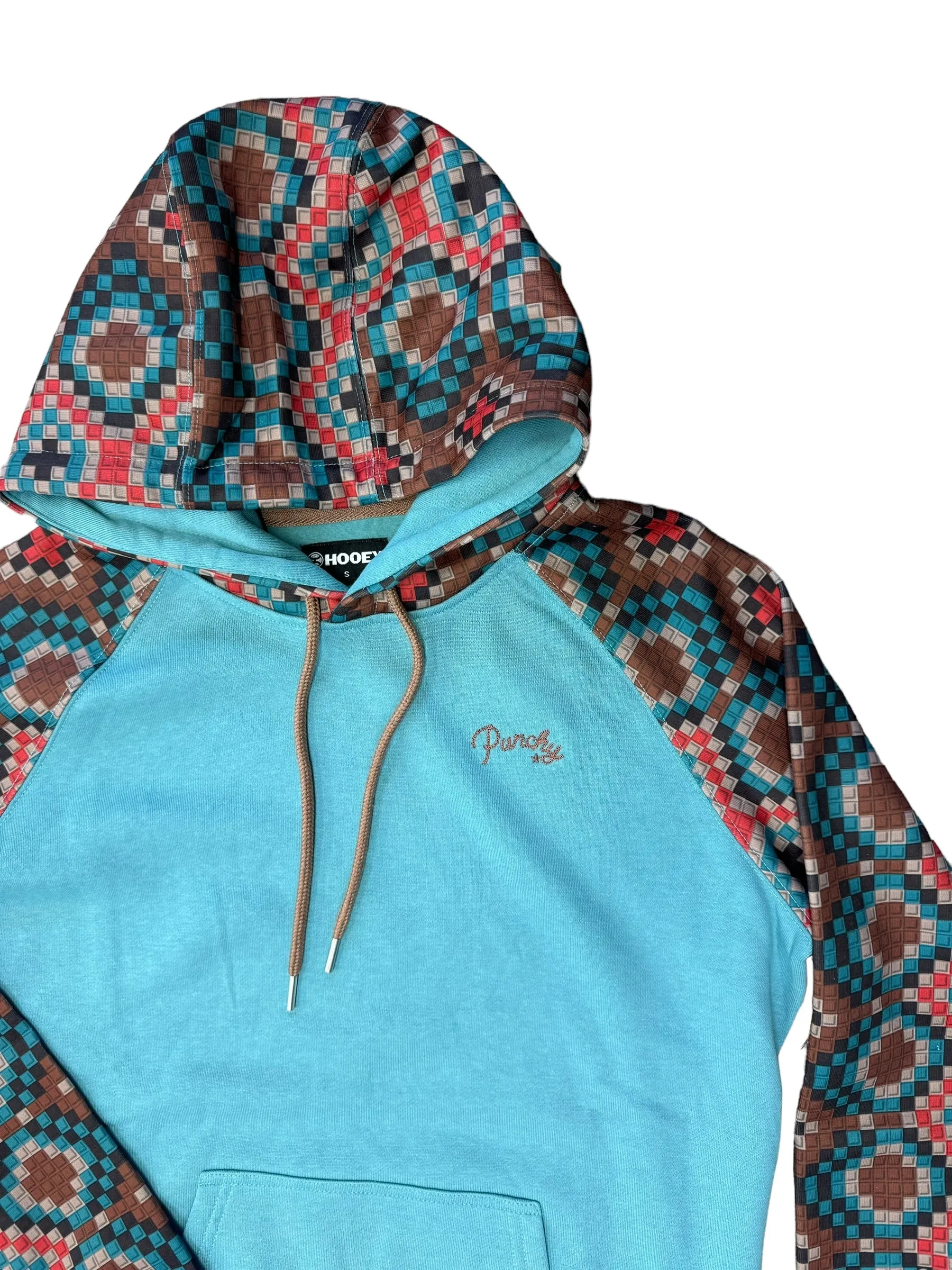 Hooey Women's Punchy Turquoise Aztec Accent Print Hoodie PH1003TQTN