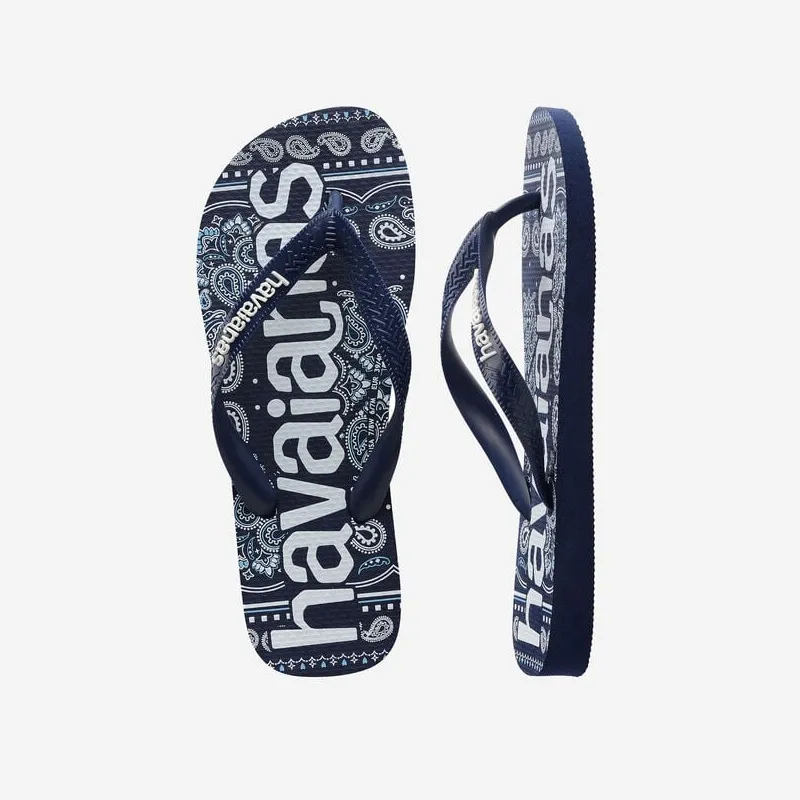 Infradito Havaianas Uomo Top Logomania Fashion Navy Blue Ciabatte in gomma mare piscina E2023