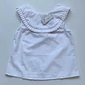 Jacadi White Pleat Detail Top: 4 Years (Brand New)