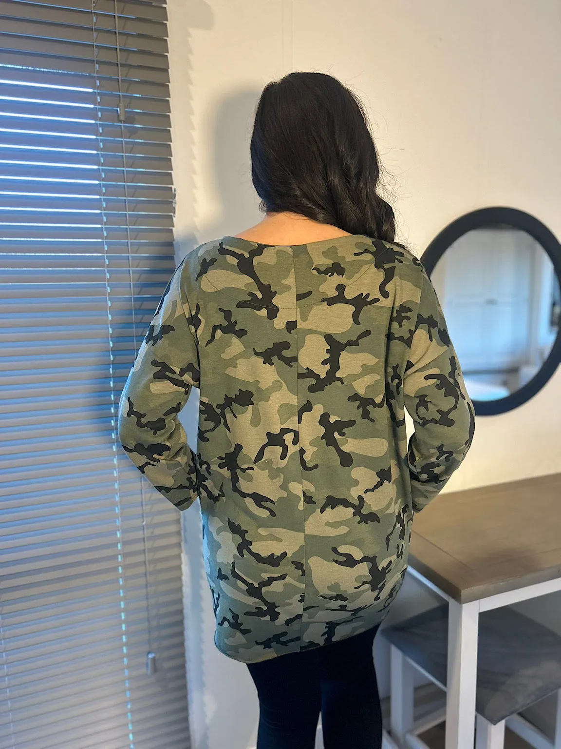 Khaki Camo Pocket Top Dee