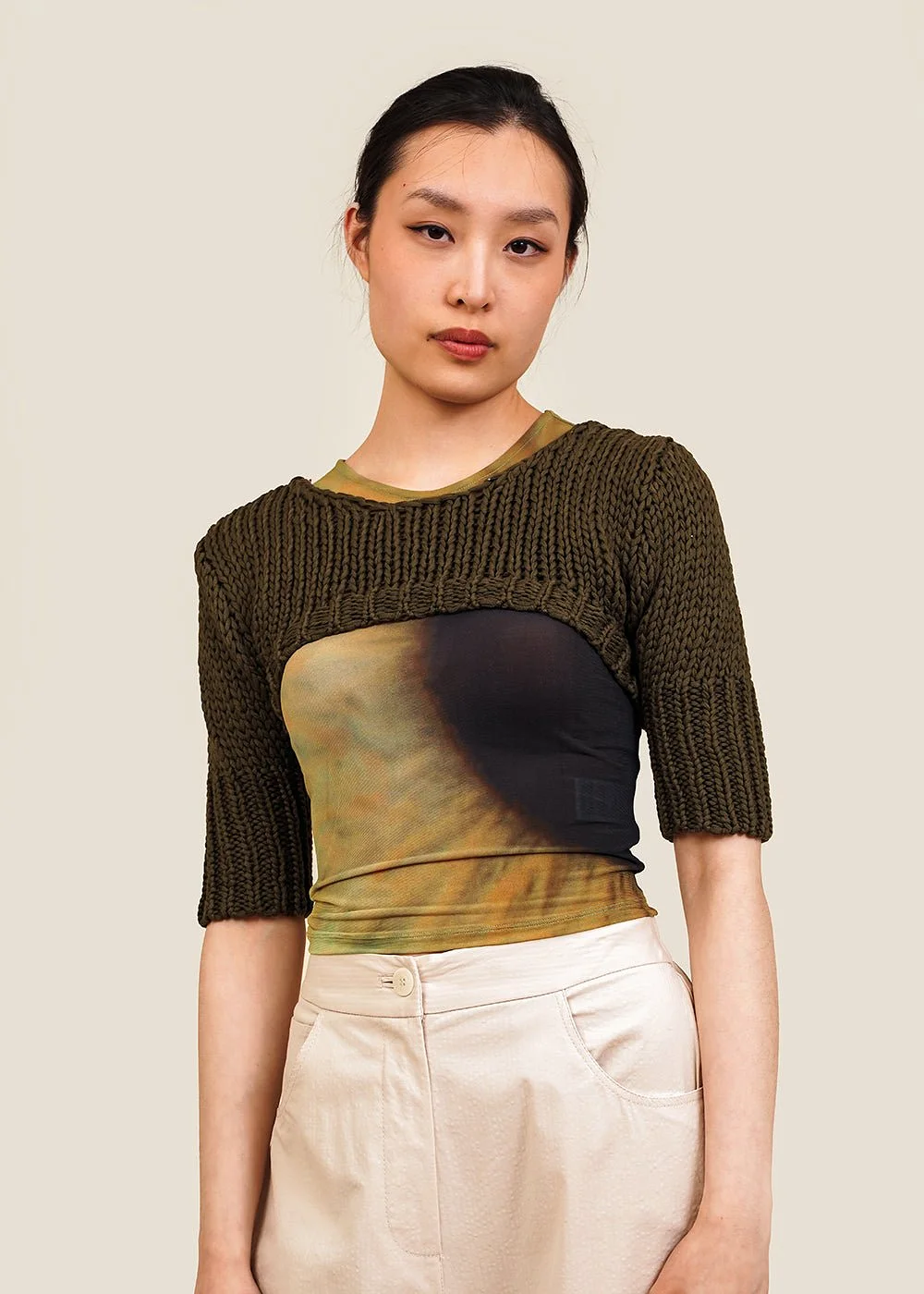 Khaki Green Odile Top