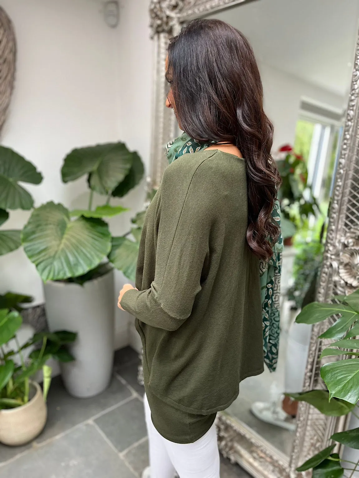 Khaki Layered Soft Touch Top Phoebe