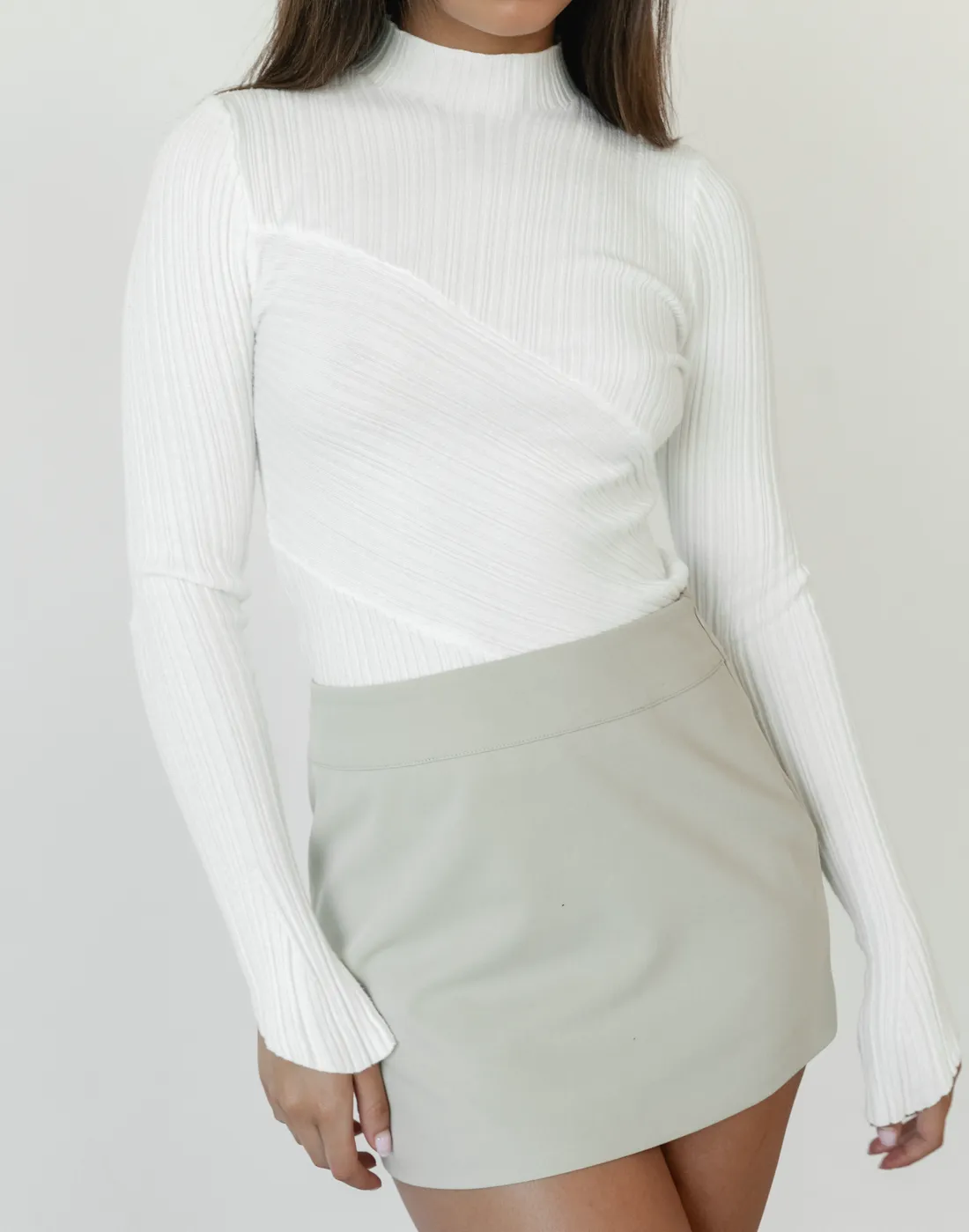 Kirsten Long Sleeve Top (White)