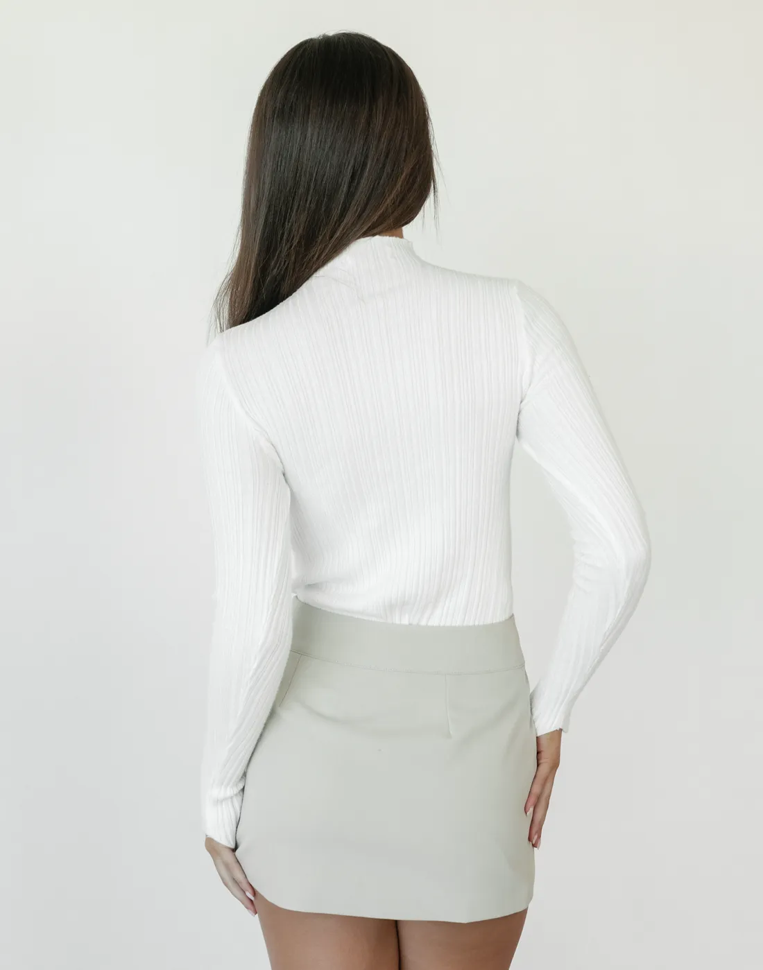 Kirsten Long Sleeve Top (White)