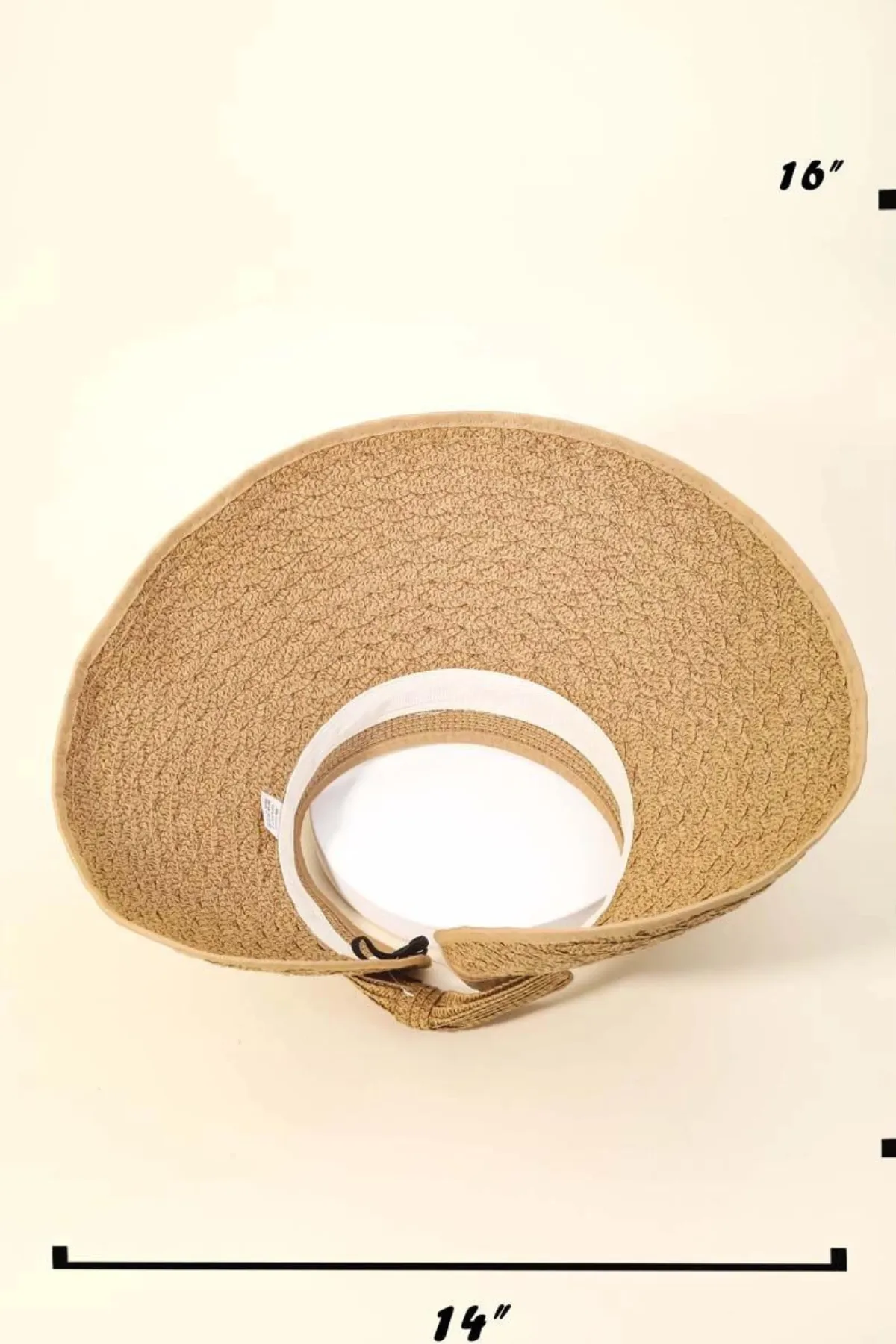 KRISTA TAN  STRAW  VISOR  HAT