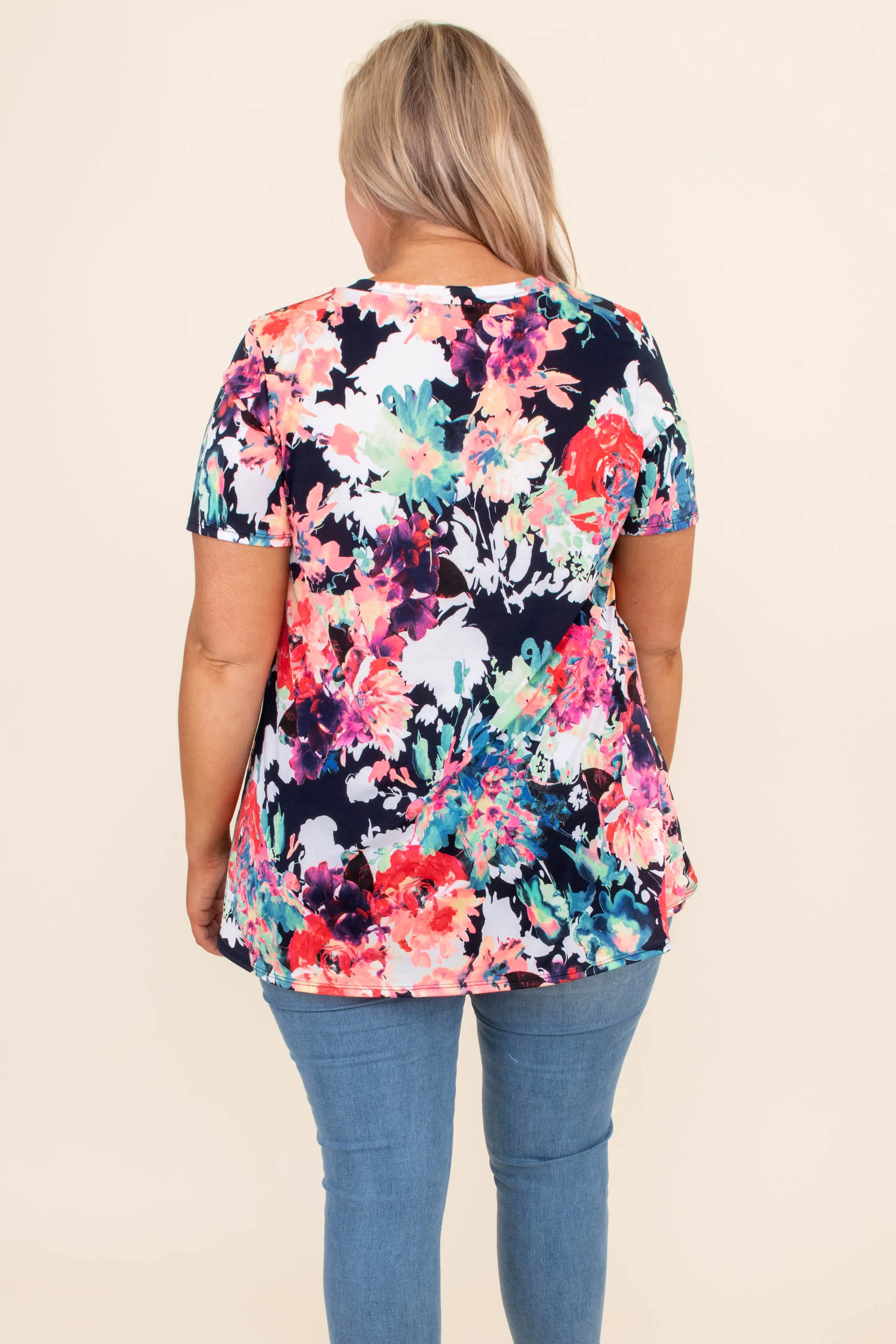 Lily Pad Top, Navy