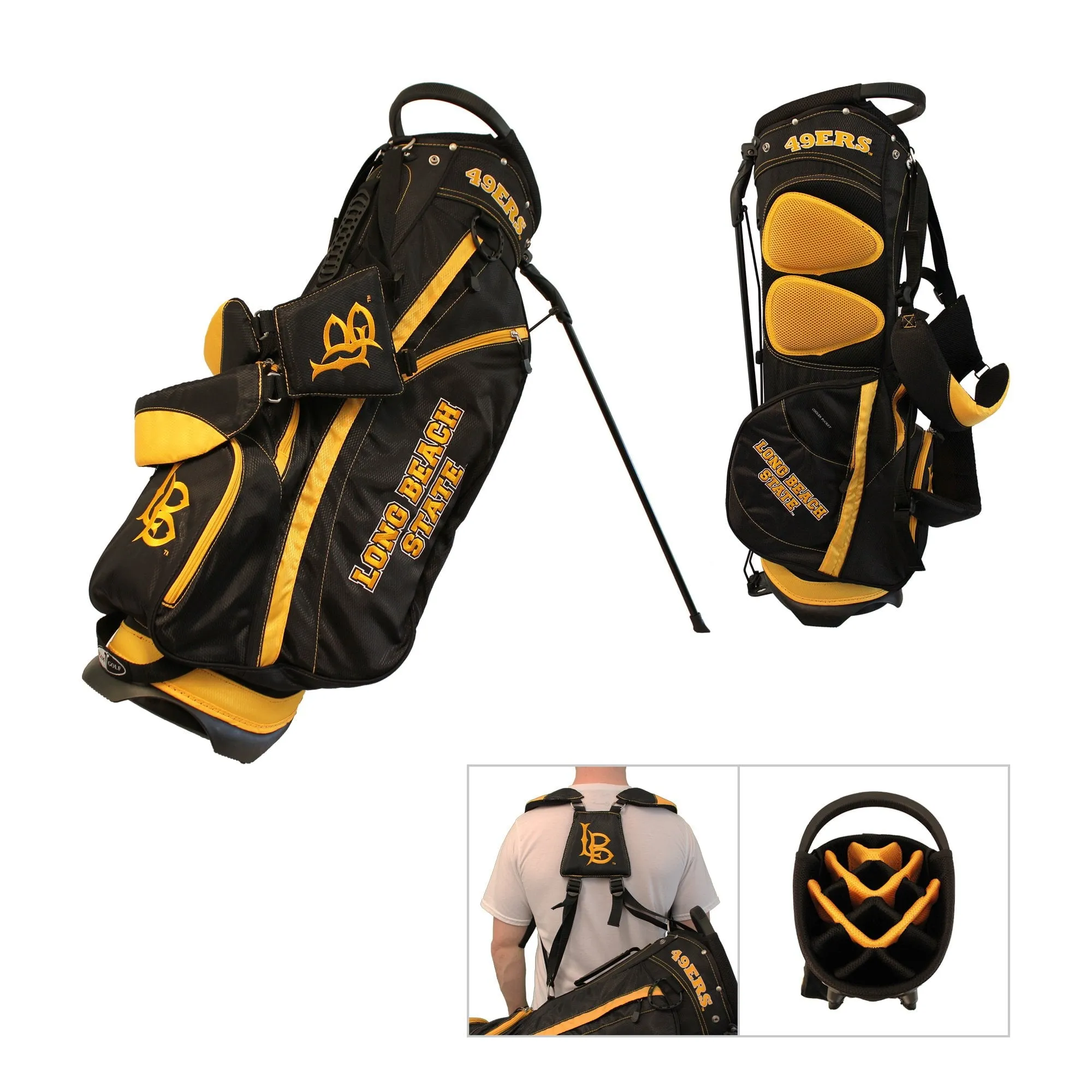 Long Beach State 49ers Team Golf Fairway Light 14-Way Top Golf Club Stand Bag