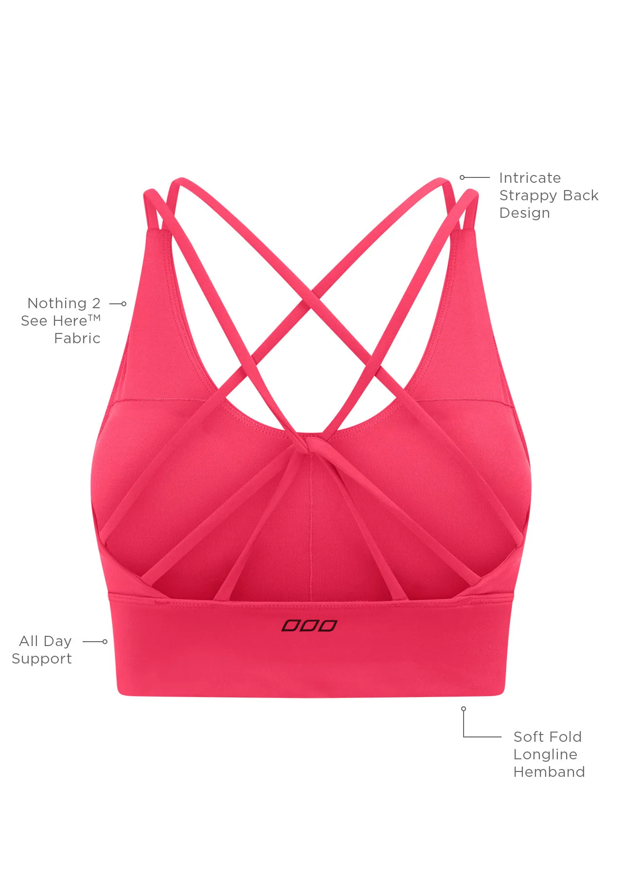 Lotus Longline Sports Bra | Pink | All Day Support | Lorna Jane Australia