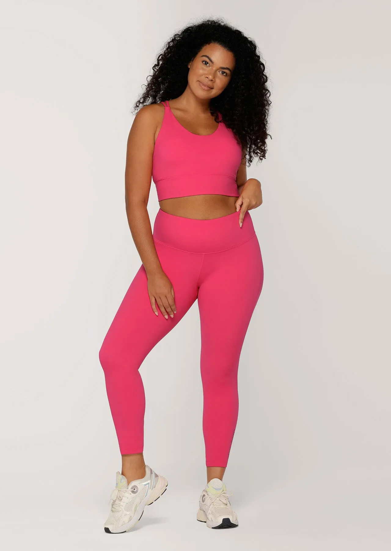 Lotus Longline Sports Bra | Pink | All Day Support | Lorna Jane Australia