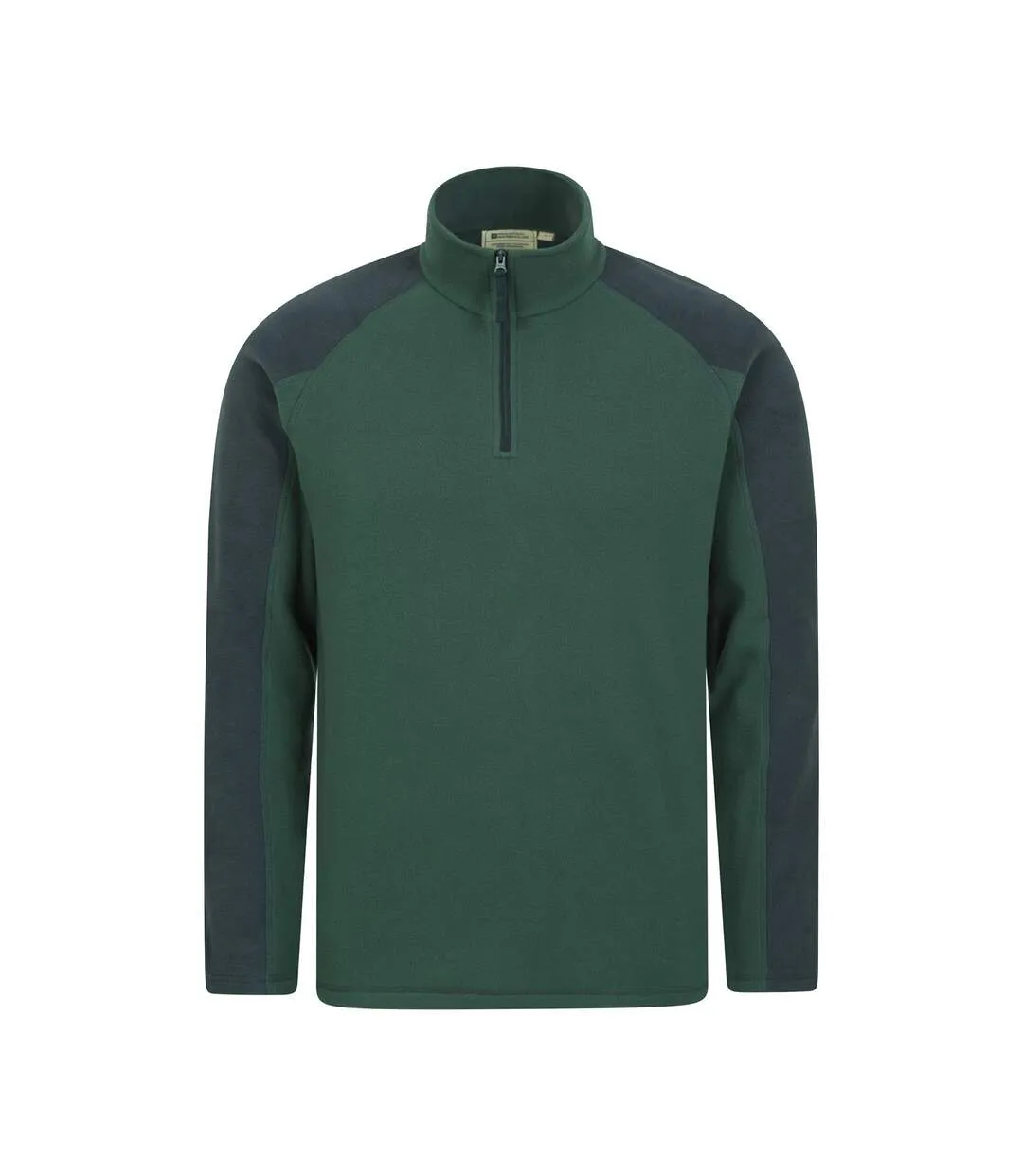 Mens ashbourne ii half zip fleece top khaki green Mountain Warehouse