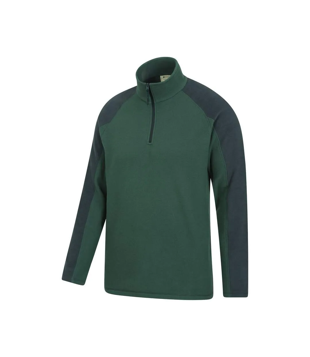 Mens ashbourne ii half zip fleece top khaki green Mountain Warehouse