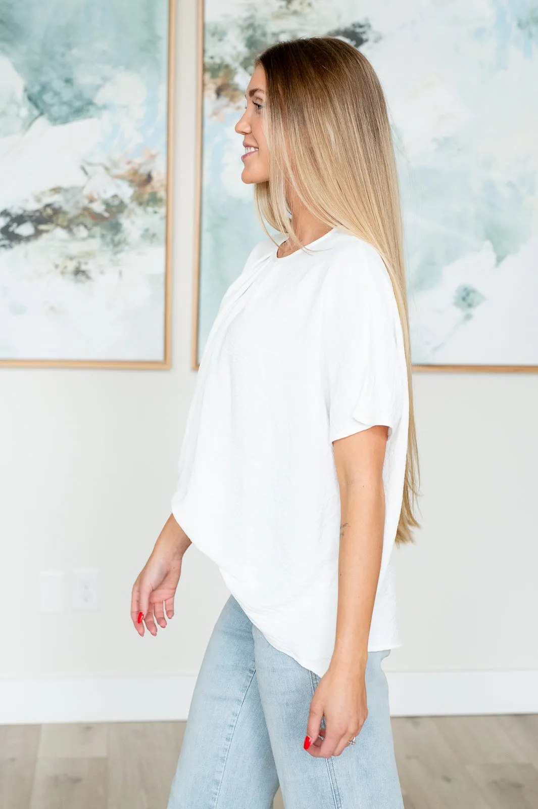 Mild Moments Pleat Detail Top