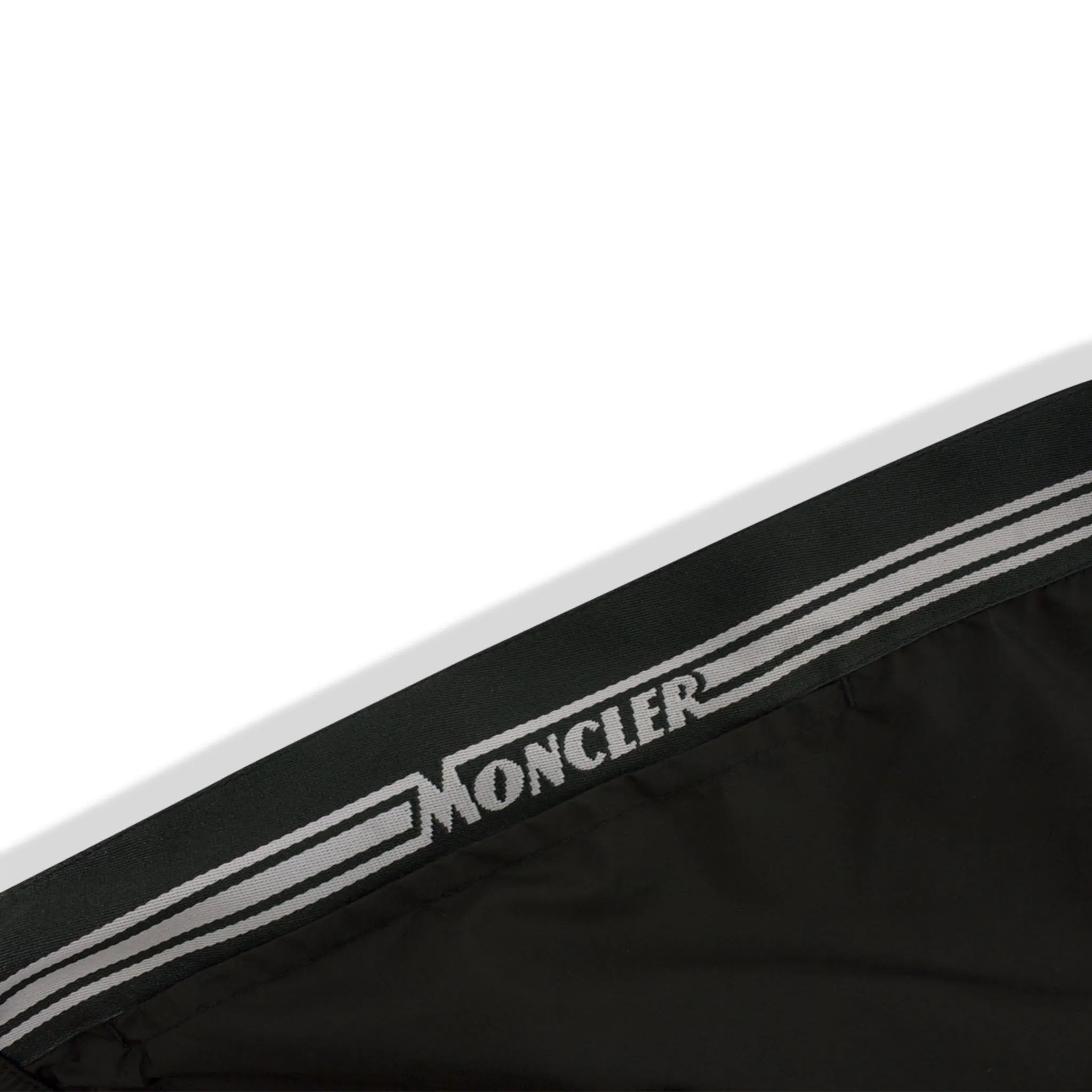 Moncler Band Logo Black Swim Shorts