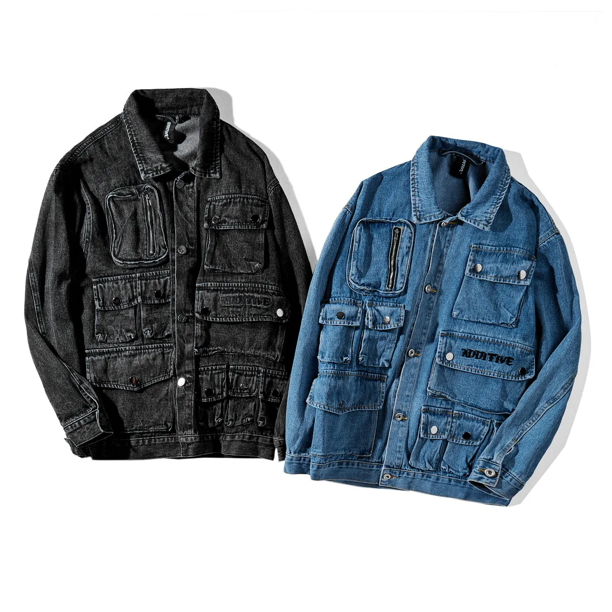 Multi pocket denim jacket