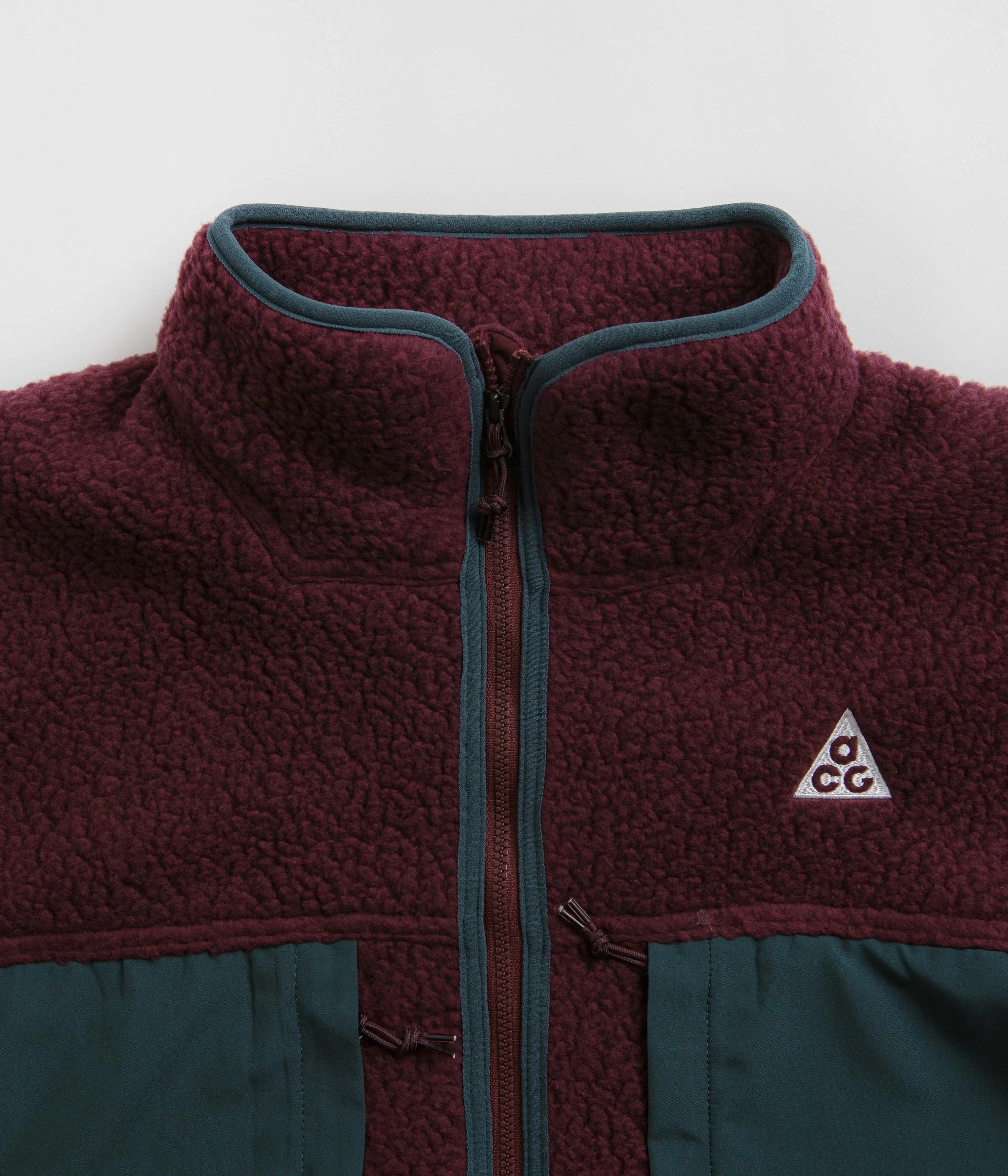 Nike ACG Arctic Wolf Full Zip Fleece - Night Maroon / Deep Jungle / Summit White